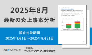 最新の炎上事案分析 （調査対象期間：2025年8月1日～2025年8月31日）