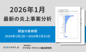 最新の炎上事案分析 （調査対象期間：2026年1月1日～2026年1月31日）